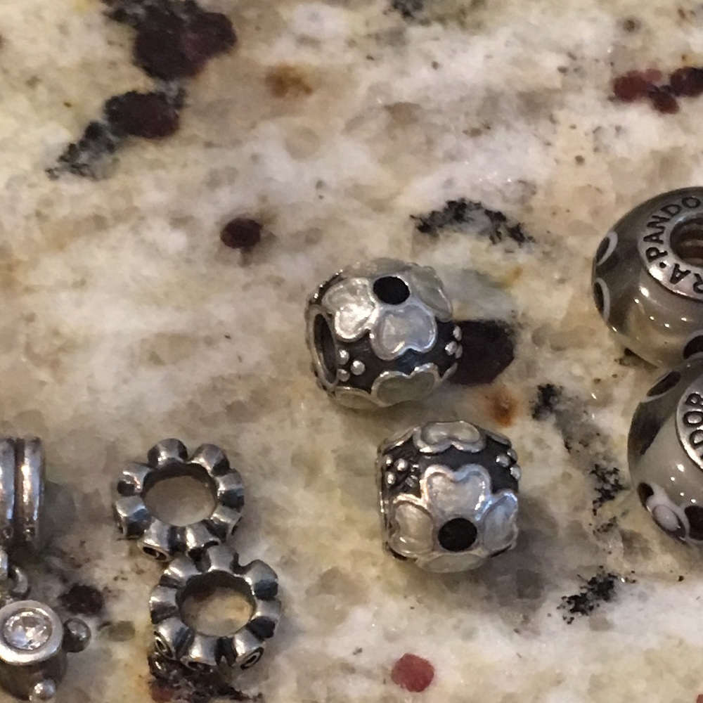 Sold Authentic Pandora Enamel Flower Charm